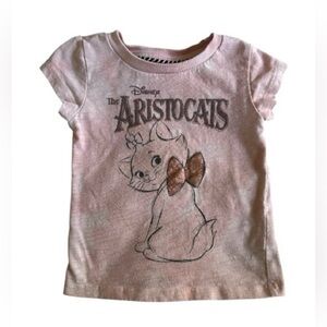 Custom Bleach Dyed Disney Aristocats Toddler Tee – Girls Size 2T